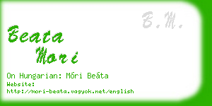 beata mori business card