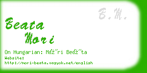beata mori business card